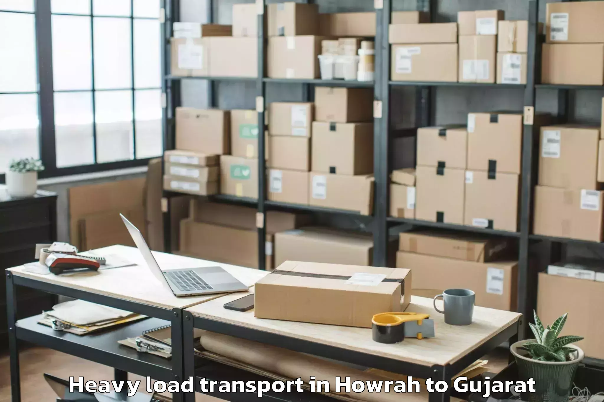 Quality Howrah to Dhuvaran Heavy Load Transport